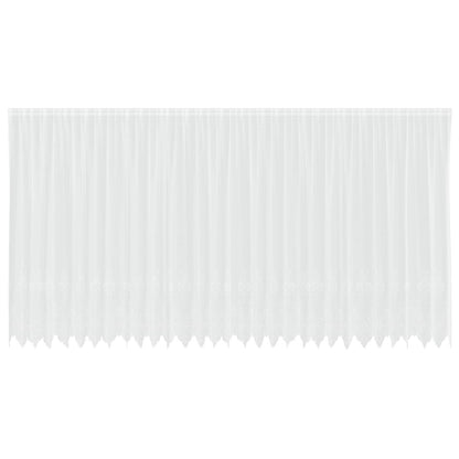 Lace Curtain with Curtains Floral White 240x750cm Polyester
