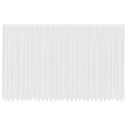 Lace Curtain with Curtains Floral White 280 x 750 cm Polyester