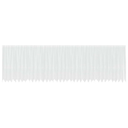Lace Curtain with Curtains Floral White 140x900cm Polyester