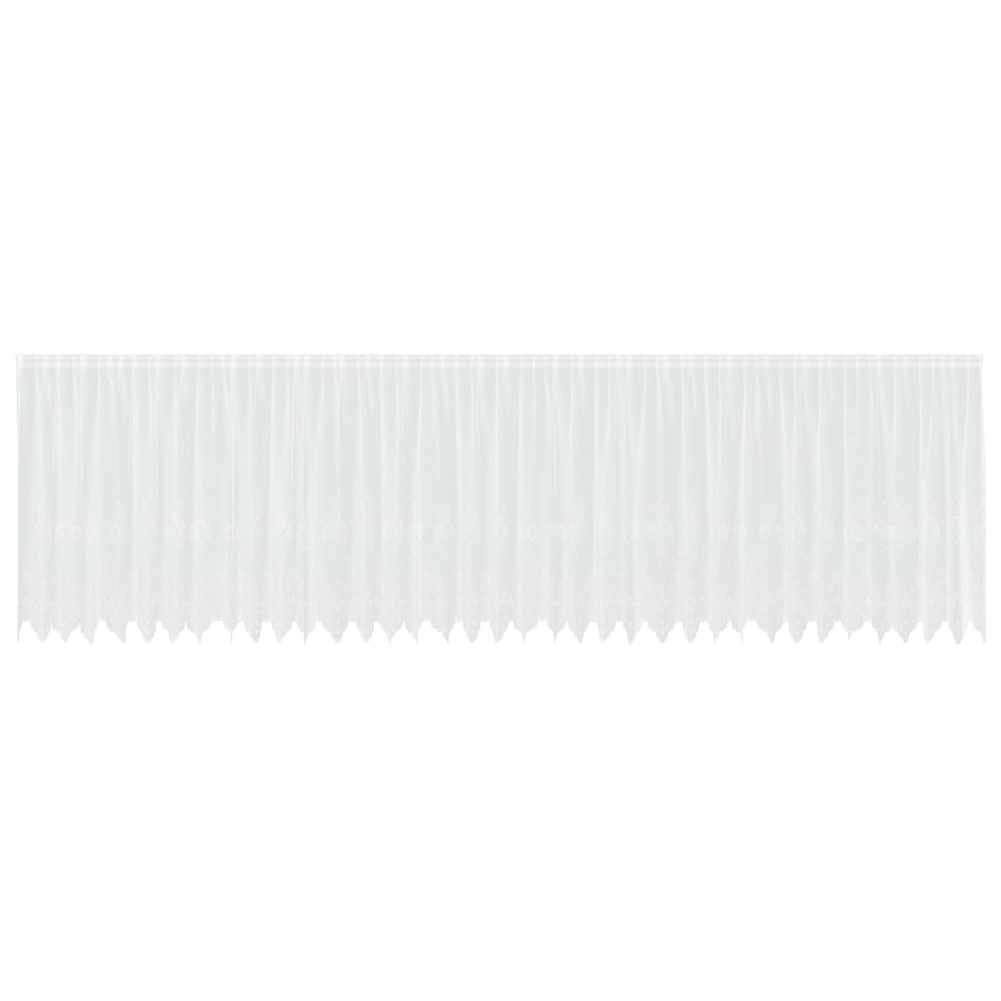 Lace Curtain with Curtains Floral White 180 x 900 cm Polyester