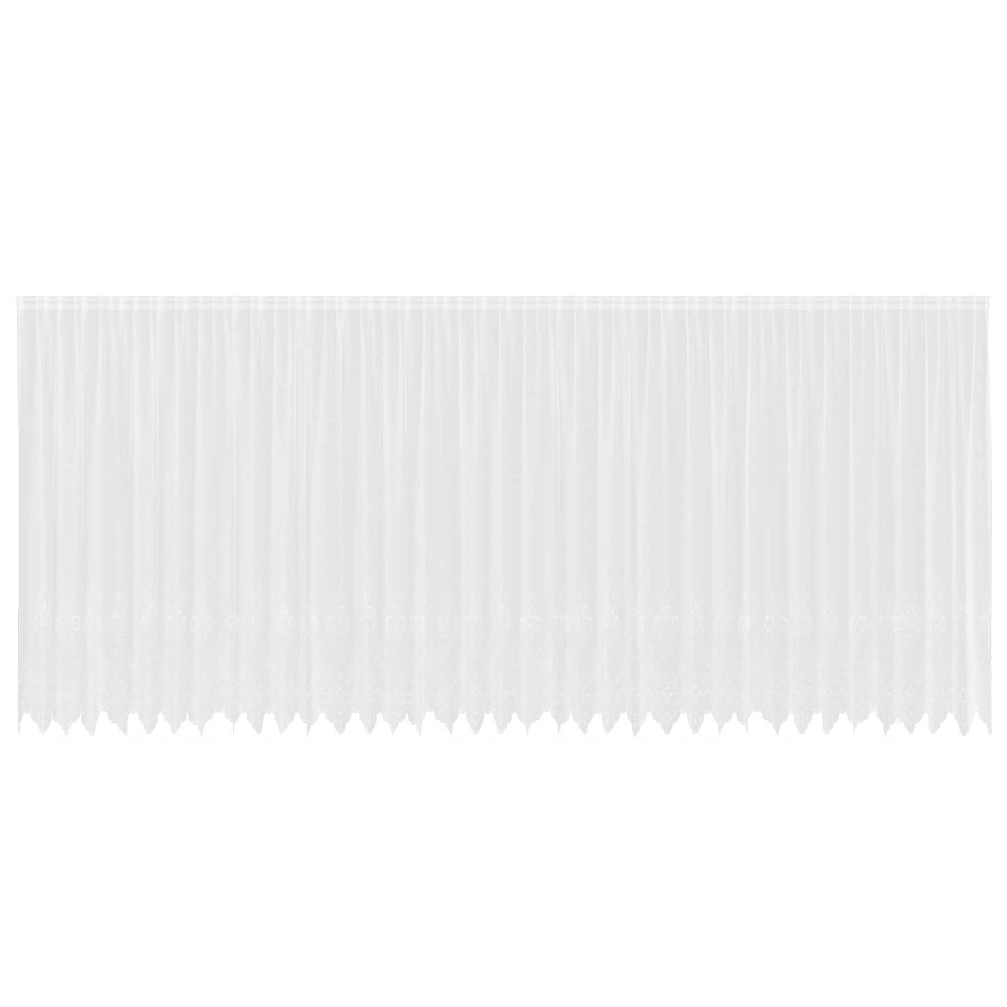 Lace Curtain with Curtains Floral White 245 x 900 cm Polyester