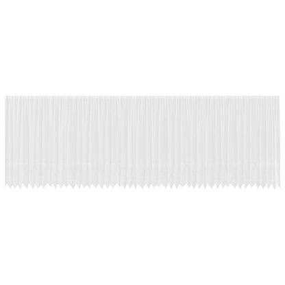 Lace Curtain with Curtains Floral White 200 x 1200 cm Polyester