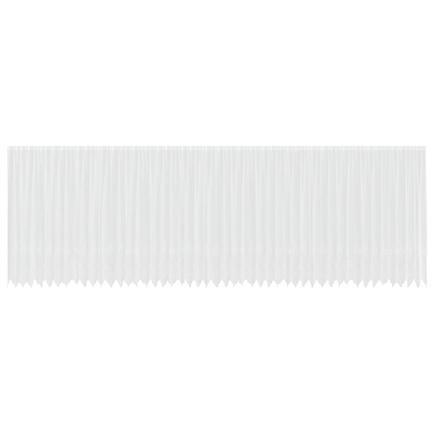Lace Curtain with Curtains Floral White 245 x 1200 cm Polyester