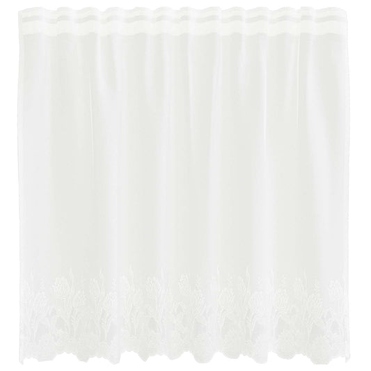 Lace Curtain White 80 x 150 cm Polyester