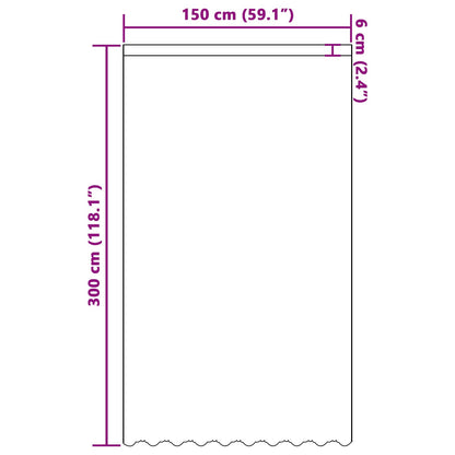 Lace Curtain with Curtains Floral White 300 x 150 cm Polyester