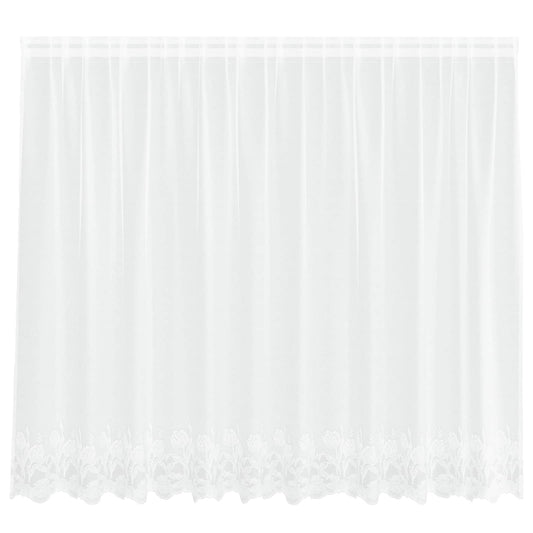 Lace Curtain White 180 x 300 cm Polyester