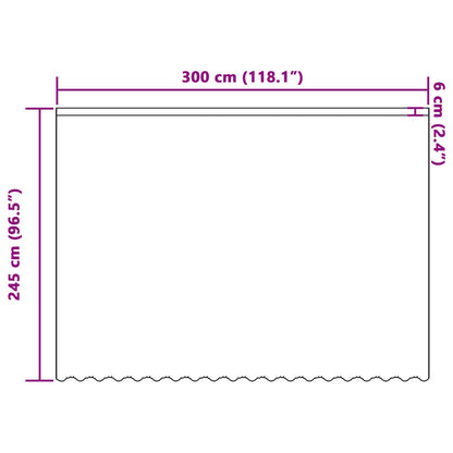 Lace Curtain with Curtains White 300 x 245 cm Polyester