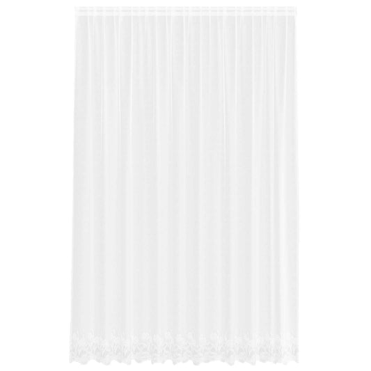 Lace Curtain White 280 x 300 cm Polyester