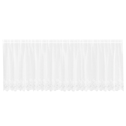 Lace Curtain White 120 x 400 cm Polyester
