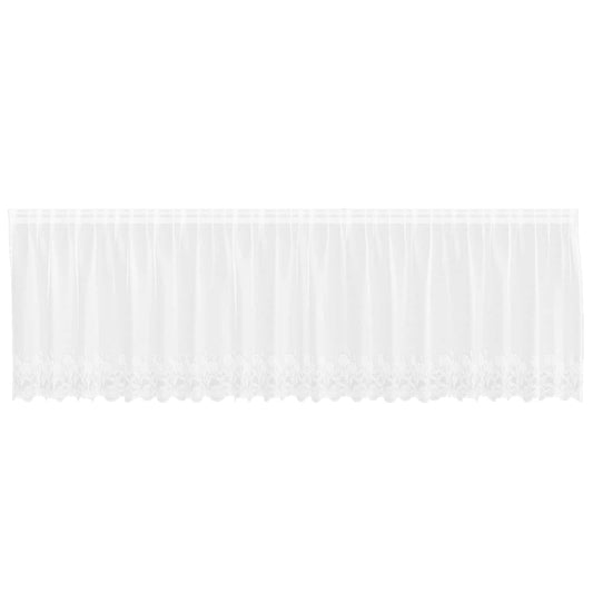 Lace Curtain White 100 x 500 cm Polyester