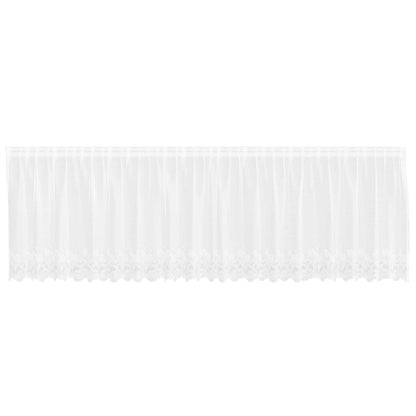 Lace Curtain with Curtains White 500 x 120 cm Polyester