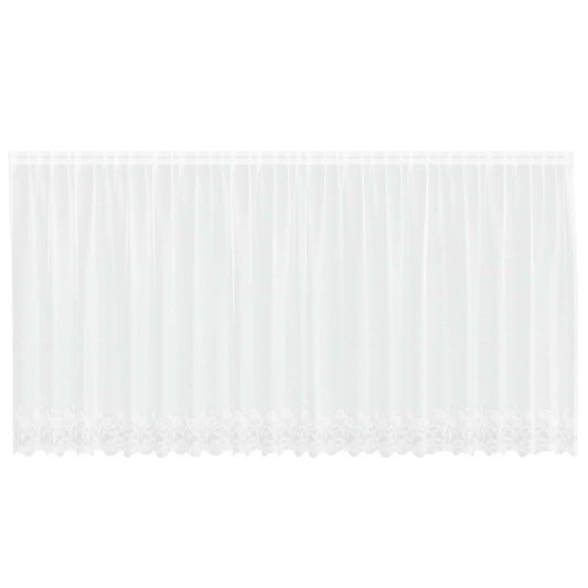 Lace Curtain White 180 x 500 cm Polyester
