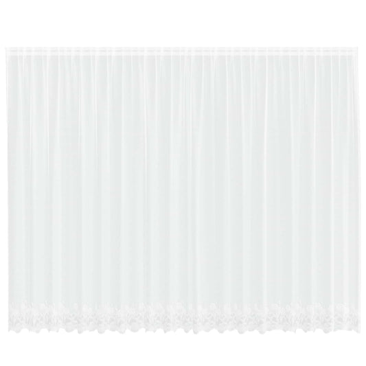 Lace Curtain White 200 x 500 cm Polyester