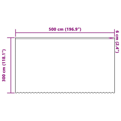 Lace Curtain with Curtains Floral White 300 x 500 cm Polyester