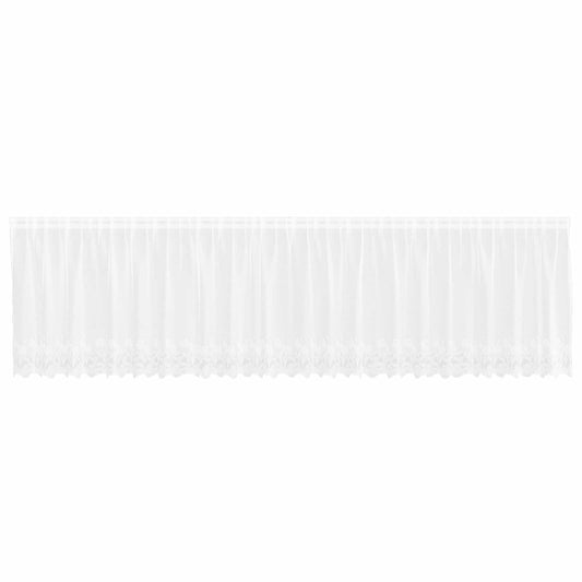 Lace Curtain White 600 x 100 cm Polyester
