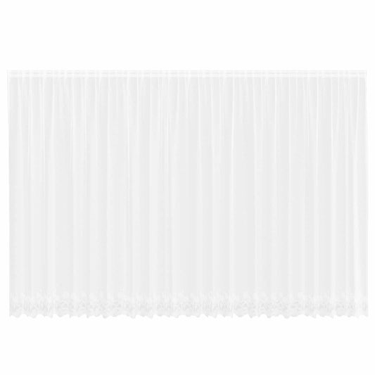 Lace Curtain White 245 x 600 cm Polyester