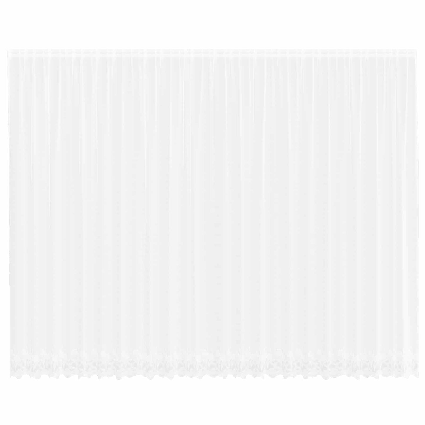 Lace Curtain with Curtains Floral White 260 x 600 cm Polyester