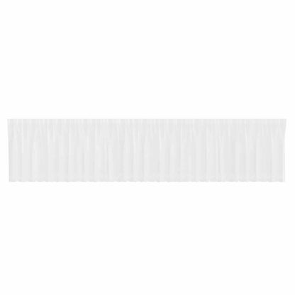 Lace Curtain with Curtains Floral White 120 x 750 cm Polyester
