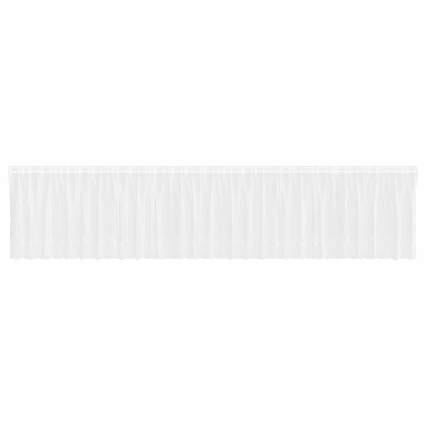 Lace Curtain with Curtains Floral White 140 x 750 cm Polyester