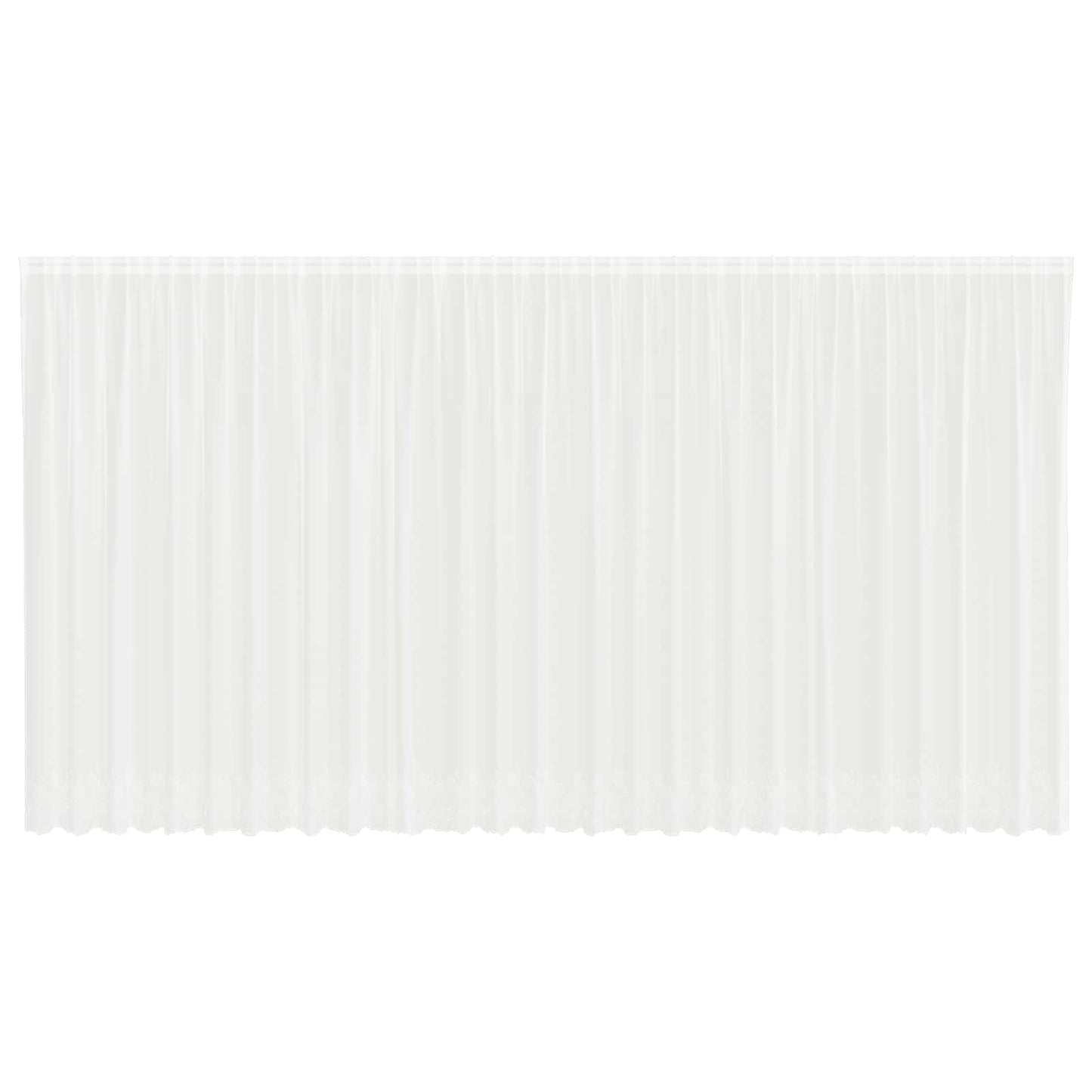 Lace Curtain with Curtains Floral White 245 x 750 cm Polyester