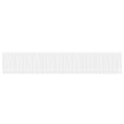 Lace Curtain with Curtains Floral White 120 x 900 cm Polyester