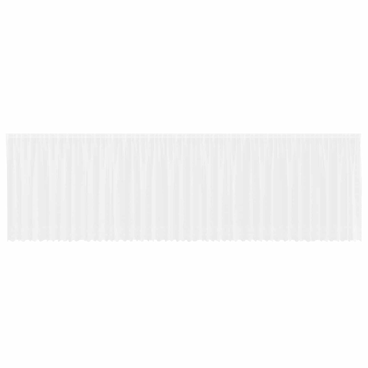 Lace Curtain with Curtains Floral White 160 x 900 cm Polyester