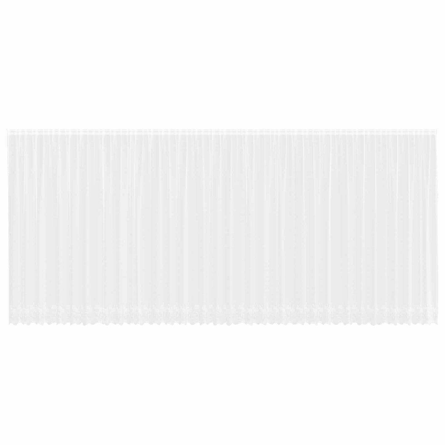Lace Curtain with Curtains Floral White 240x900cm Polyester