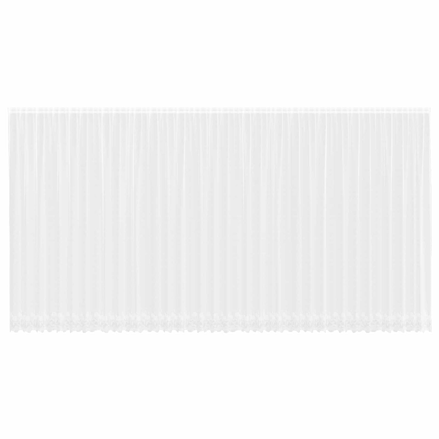 Lace Curtain with Curtains Floral White 300 x 900 cm Polyester