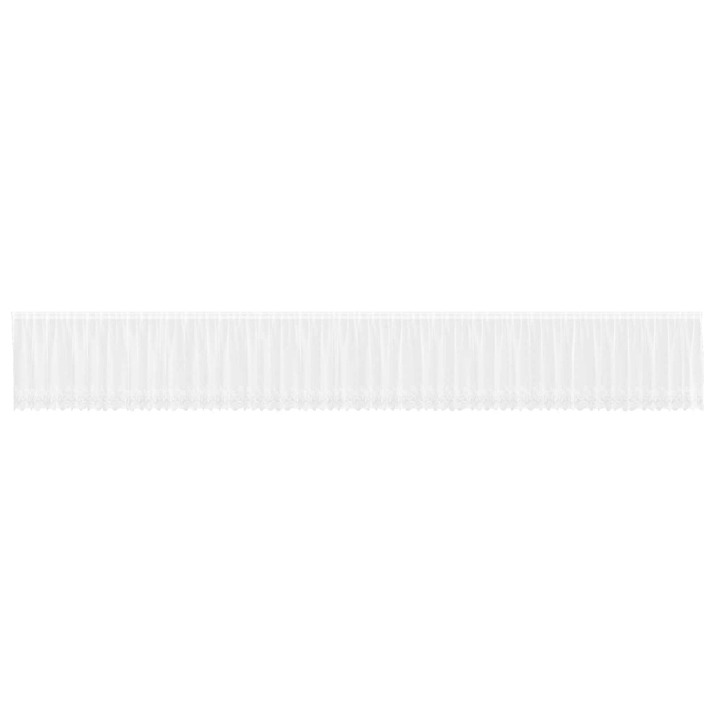 Lace Curtain with Curtains Floral White 100 x 1200 cm Polyester