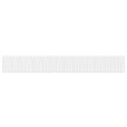 Lace Curtain with Curtains Floral White 100 x 1200 cm Polyester