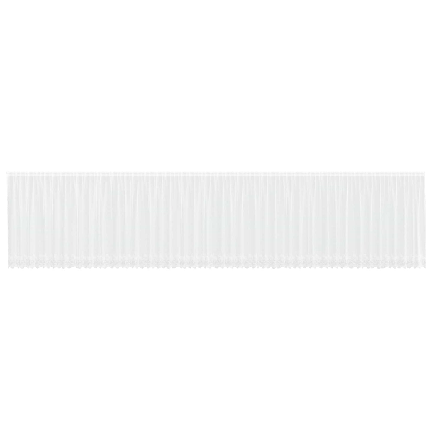 Lace Curtain with Curtains Floral White 180 x 1200 cm Polyester
