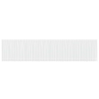 Lace Curtain with Curtains Floral White 180 x 1200 cm Polyester