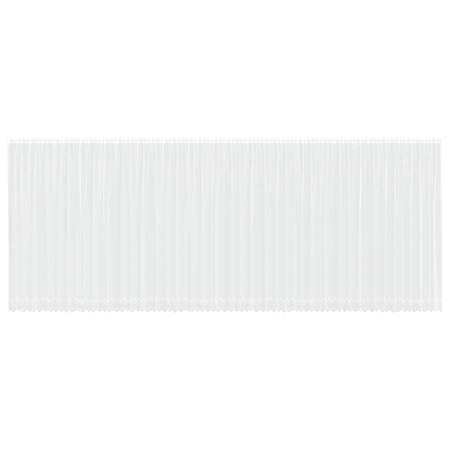 Lace Curtain with Curtains White 1200 x 300 cm Polyester