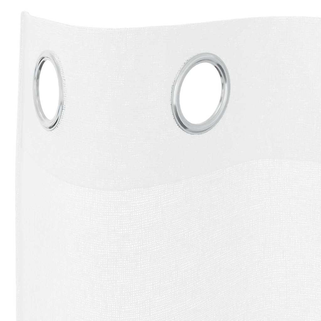 Voile Curtain with Curtains 2 pcs White 175 x 140 cm Polyester