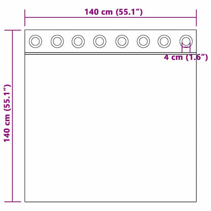 Voile Curtain with Curtains 2 pcs Cream 140 x 140 cm Polyester