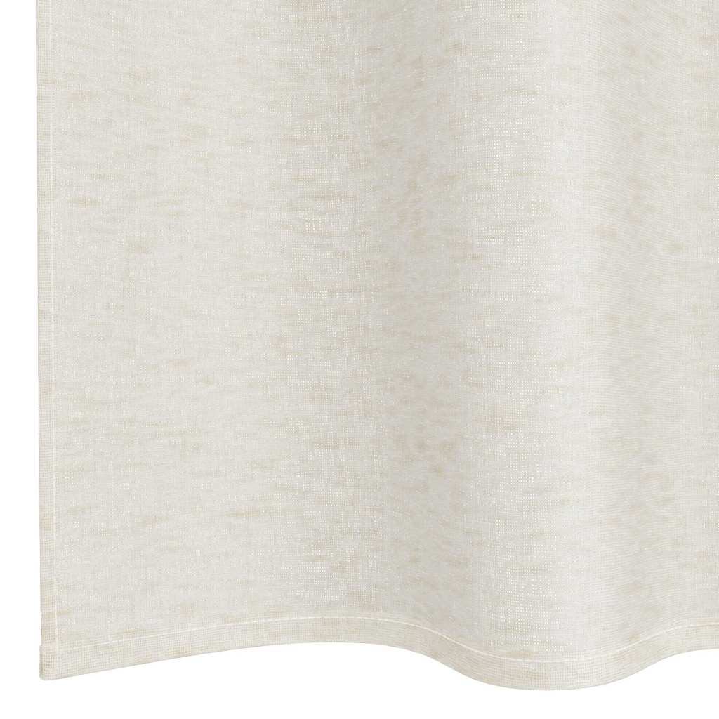 Voile Curtain with Curtains 2 pcs Cream 260 x 140 cm Polyester