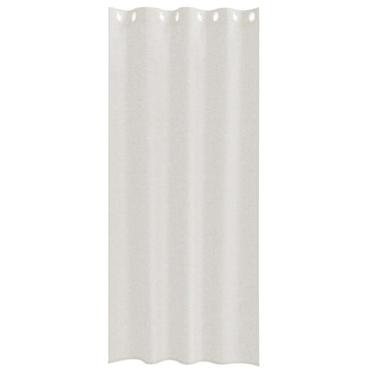 Voile Curtain with Curtains 2 pcs Cream 260 x 140 cm Polyester