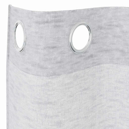 Voile Curtain 2 pcs Light Grey 175 x 140 cm Polyester