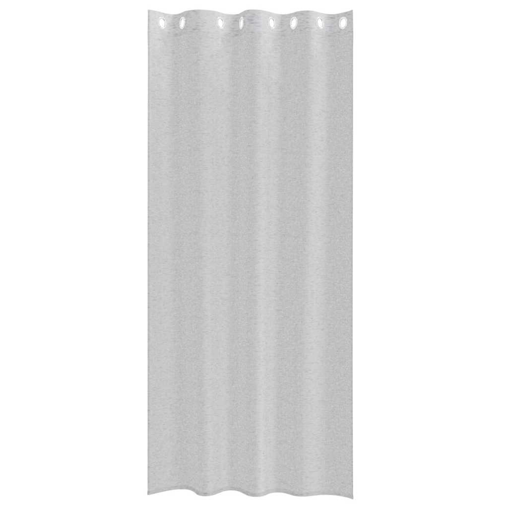 Voile Curtain 2 pcs Light Grey 225 x 140 cm Polyester