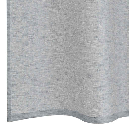 Voile Curtain 2 pcs Dark Grey 225 x 140 cm Polyester