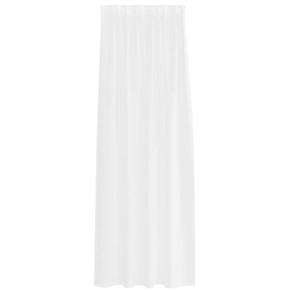 Voile Curtain with Curtains 2 pcs White 245 x 140 cm Polyester