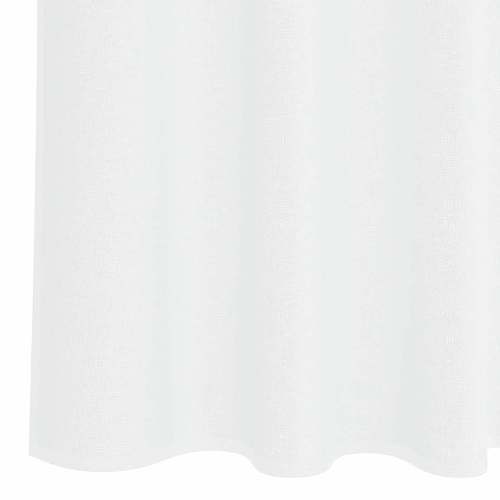Voile Curtain with Curtains 2 pcs White 260 x 140 cm Polyester