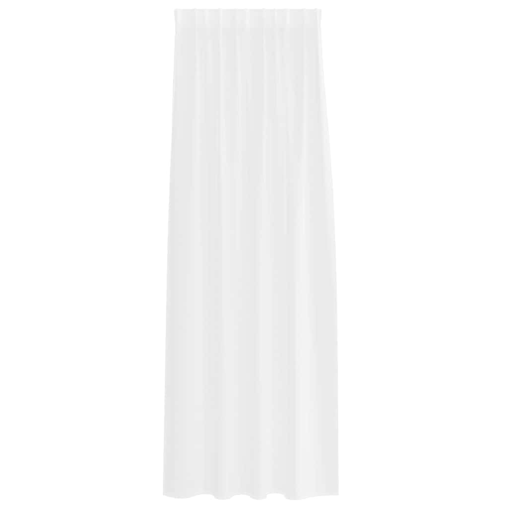 Voile Curtain with Curtains 2 pcs White 260 x 140 cm Polyester