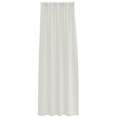 Voile Curtain with Curtains 2 pcs Cream 245 x 140 cm Polyester