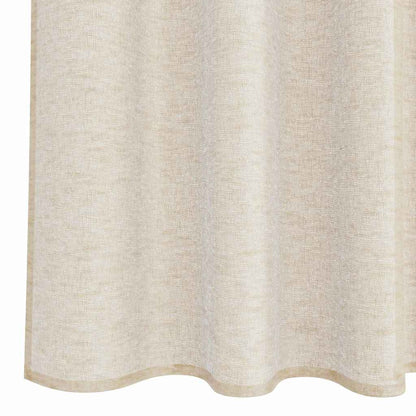 Voile Curtain with Curtains 2 pcs Sand 225 x 140 cm Polyester