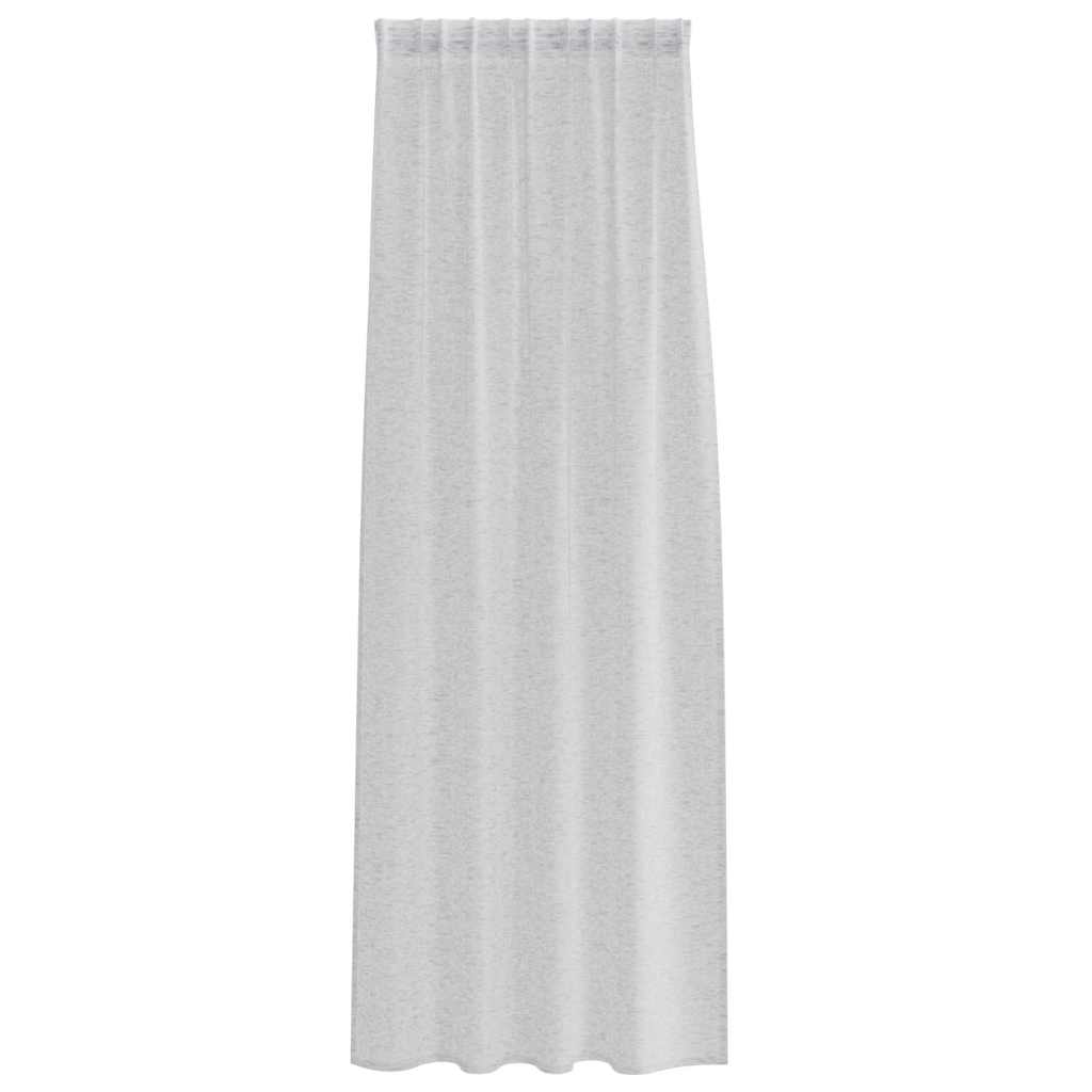 Voile Curtain 2 pcs Light Grey 225 x 140 cm Polyester