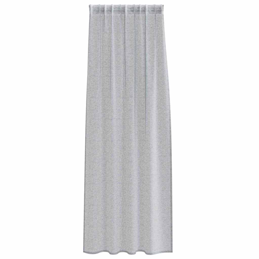 Voile Curtain 2 pcs Dark Grey 260 x 140 cm Polyester