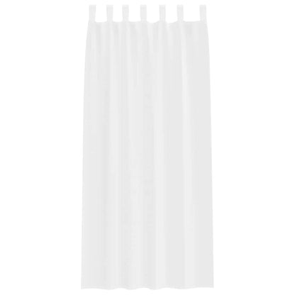 Voile Curtain with Curtains 2 pcs White 245 x 140 cm Polyester