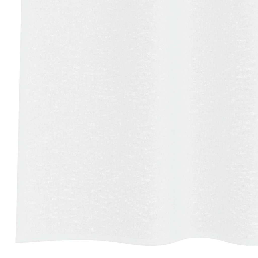 Voile Curtain with Curtains 2 pcs White 260 x 140 cm Polyester