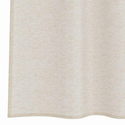 Voile Curtain with Curtains 2 pcs Sand 245 x 140 cm Polyester